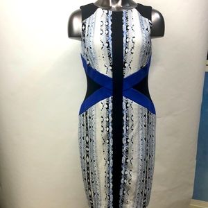 Black and blue sleeveless dress size 6 NWOT